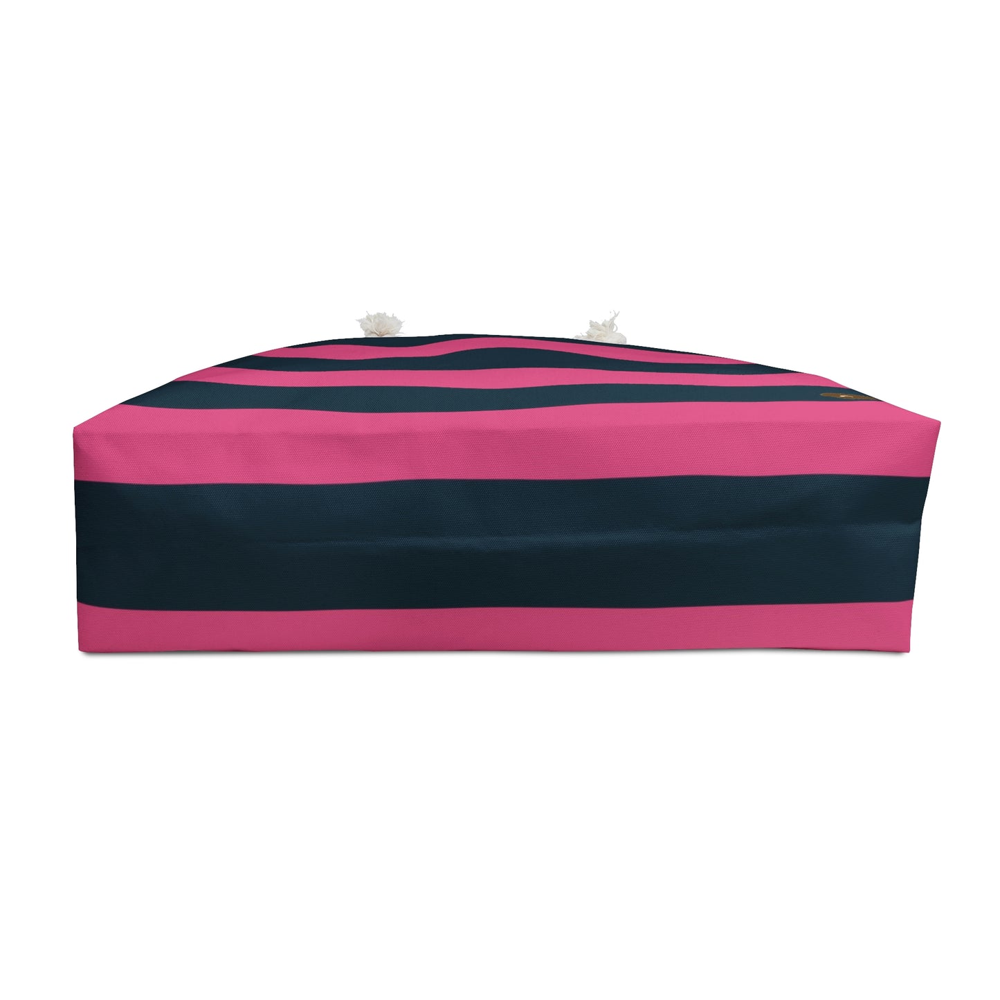 Weekender Tote Bag - Hot Pink/Navy Stripes