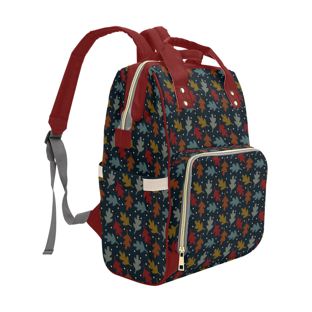 Fall Leaves - Wine Multi-Function Backpack