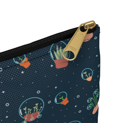 Flat Zipper Pouch - Space Garden