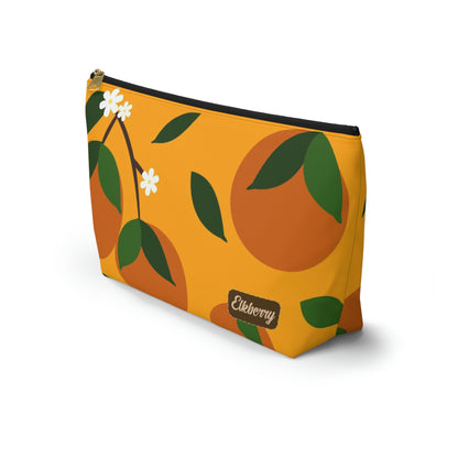 Big Bottom Zipper Pouch - Oranges