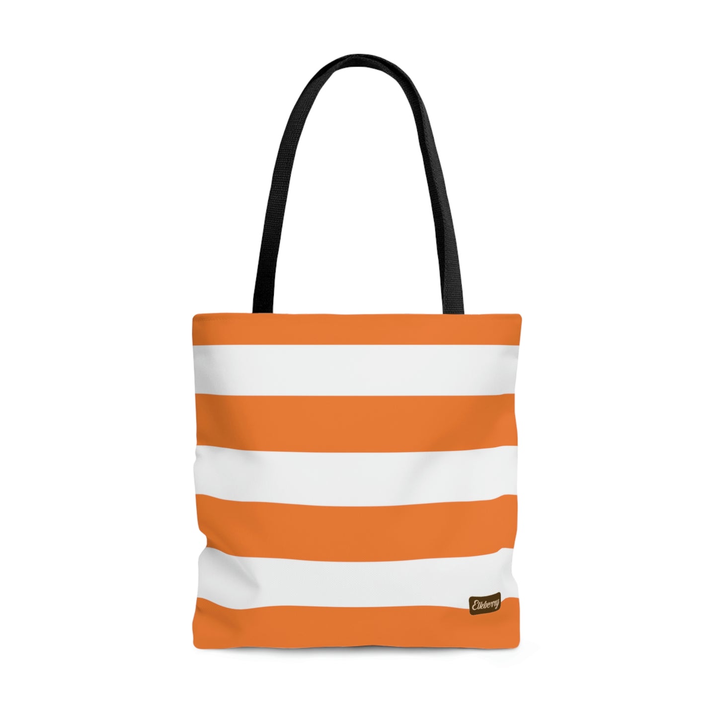 Lightweight Tote Bag - Orange/White Stripes