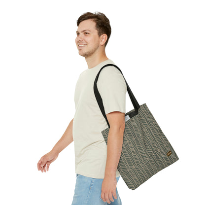 Lightweight Tote Bag - Herringbone in Sage