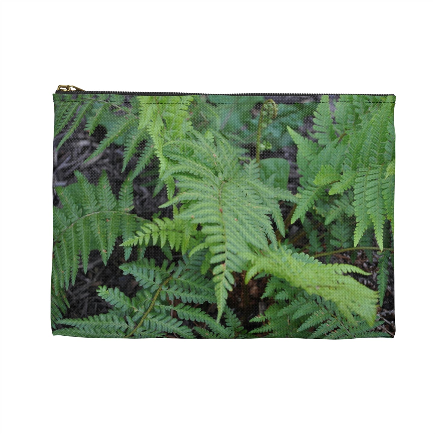 Flat Zipper Pouch - Ferns