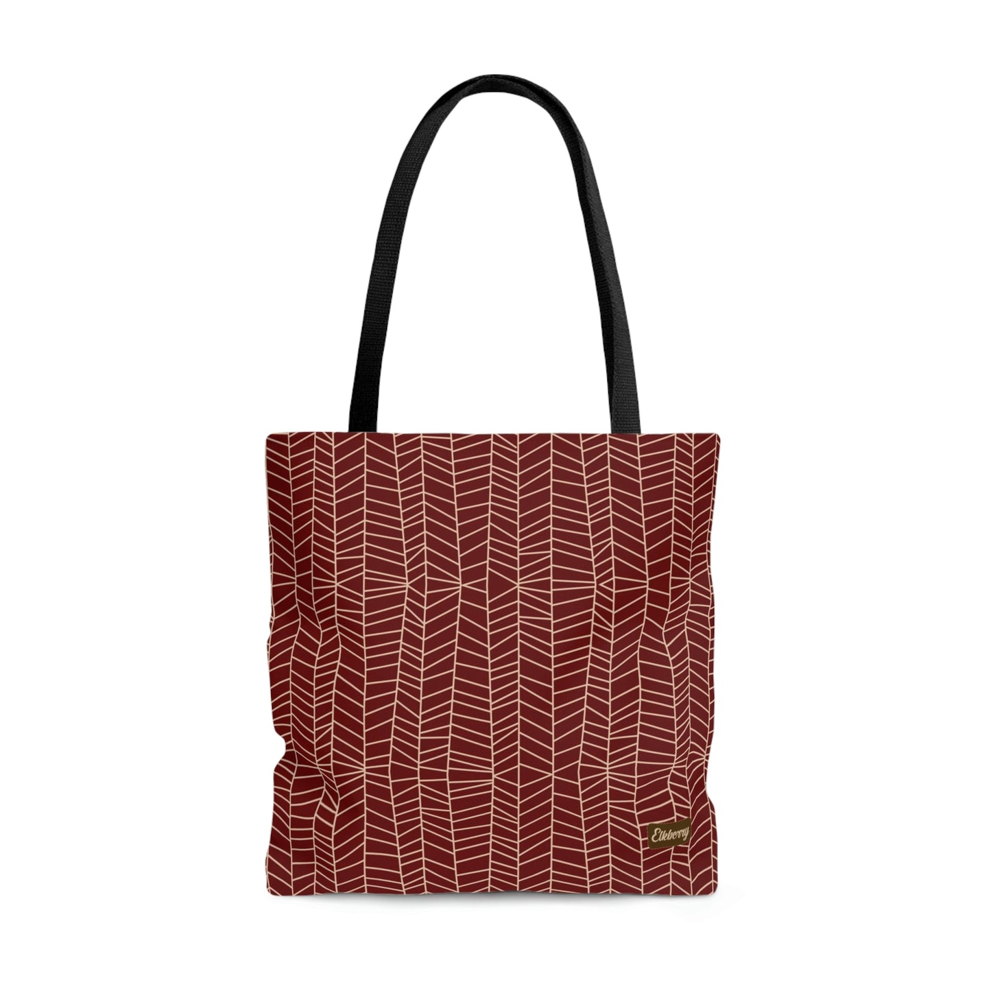 Lightweight Tote Bag - Herringbone in Berry