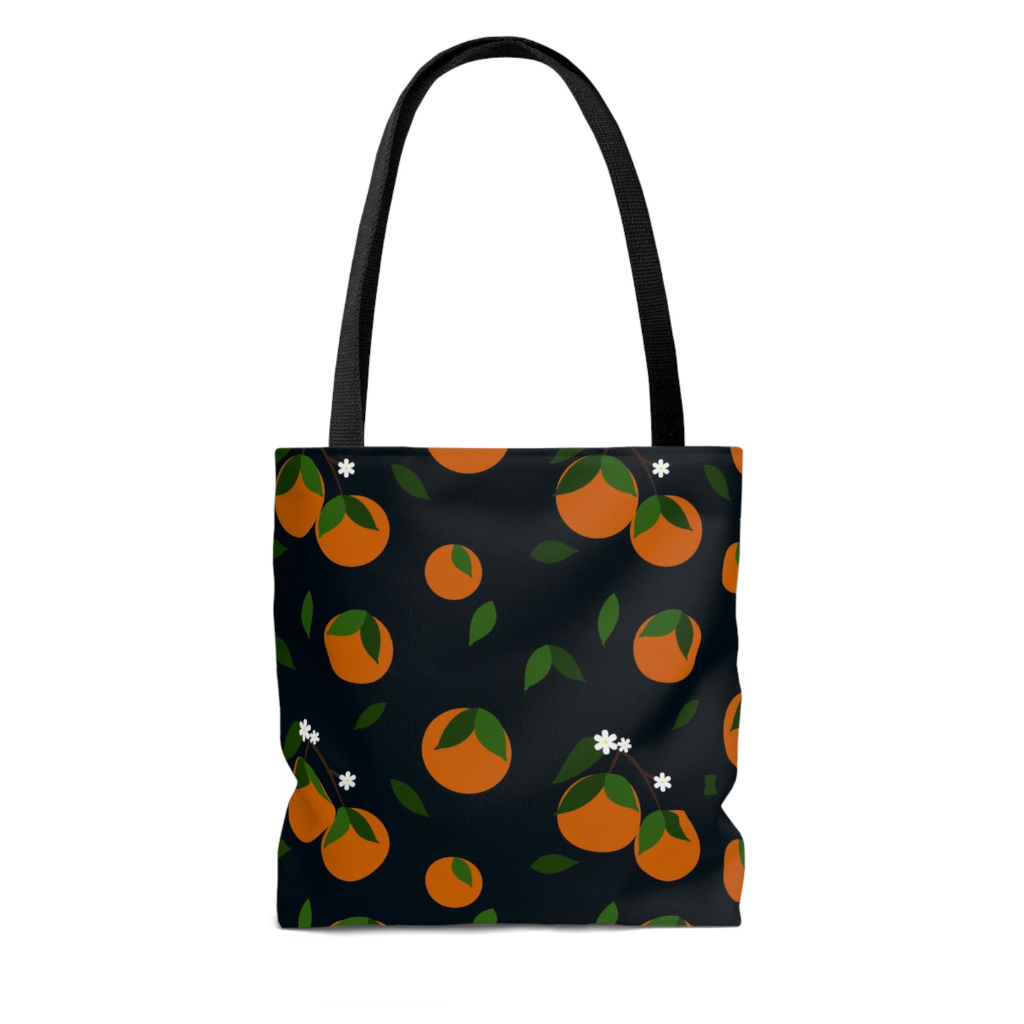 Lightweight Tote Bag -Oranges on Navy