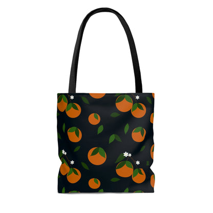 Lightweight Tote Bag -Oranges on Navy