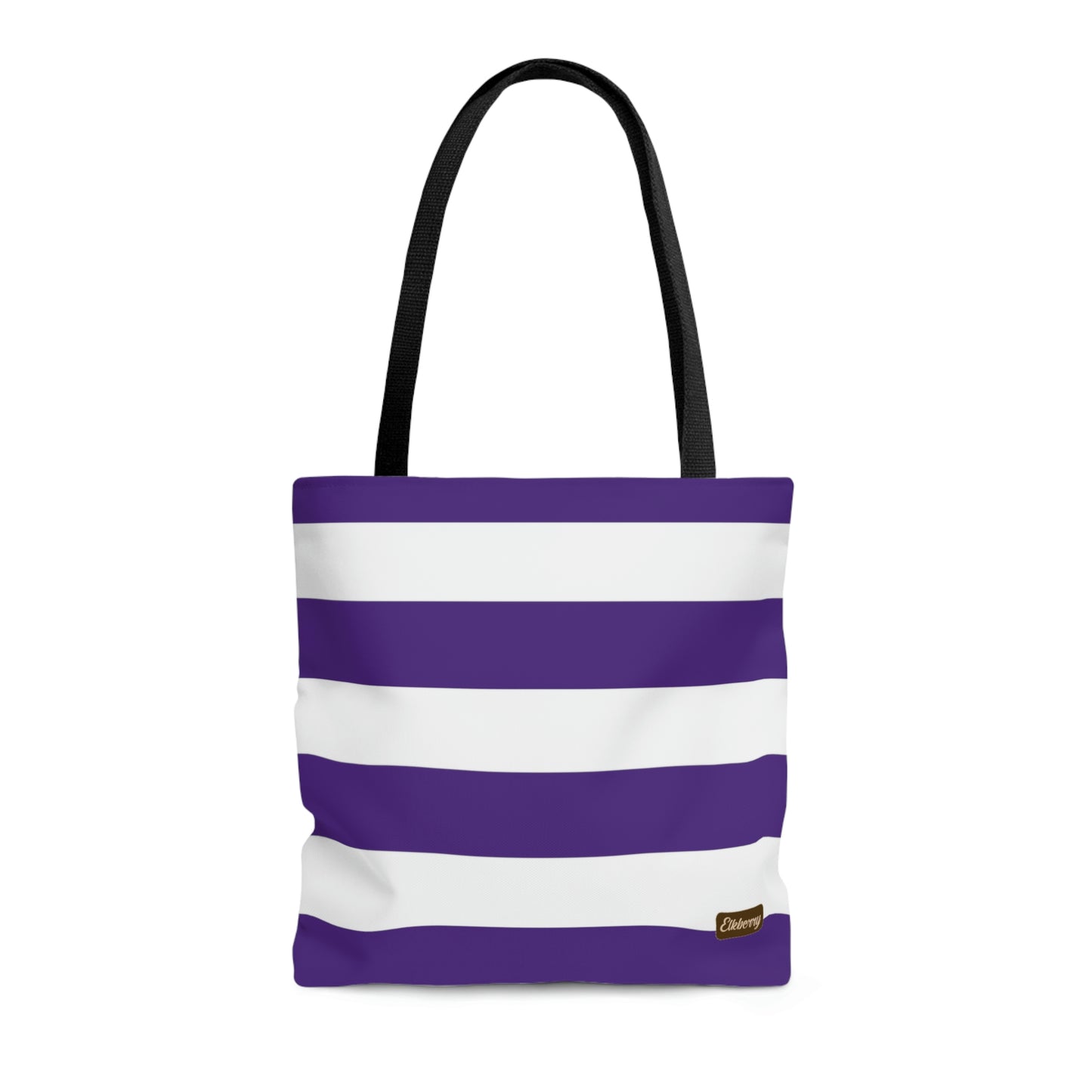 Lightweight Tote Bag - Purple/White Stripes