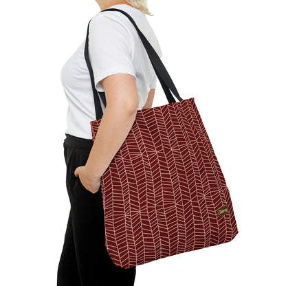 Lightweight Tote Bag - Herringbone in Berry