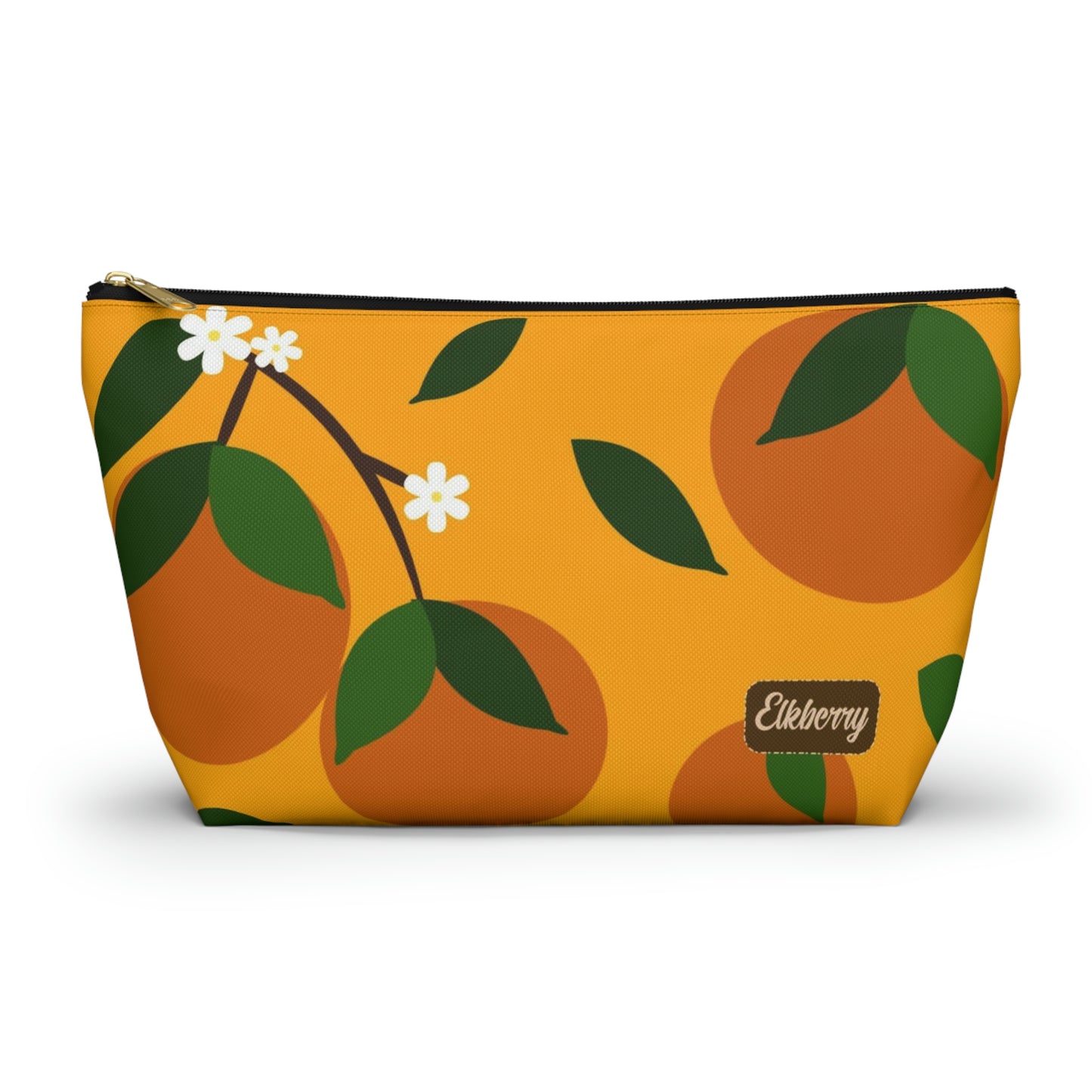 Big Bottom Zipper Pouch - Oranges