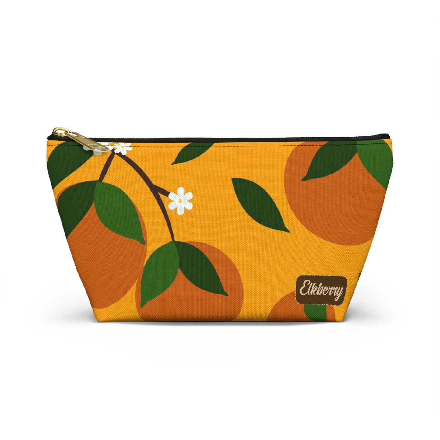 Big Bottom Zipper Pouch - Oranges