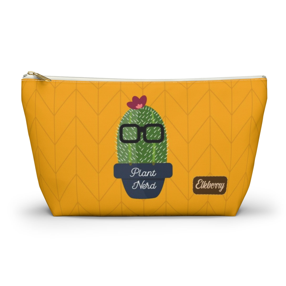 Big Bottom Zipper Pouch - Plant Nerd Cactus