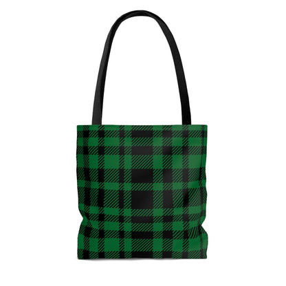 Lightweight Tote Bag - Green Buffalo Check, Green Plaid