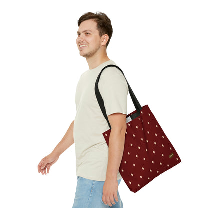 Lightweight Tote Bag - Diamonds on Berry