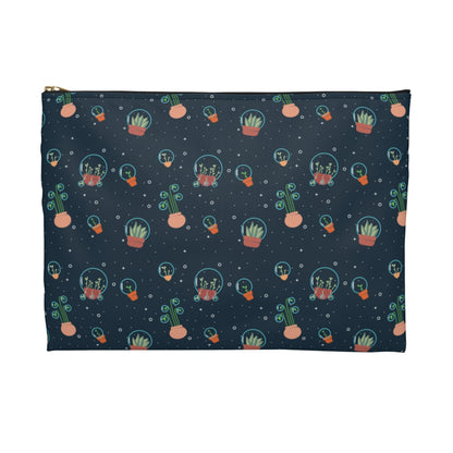 Flat Zipper Pouch - Space Garden