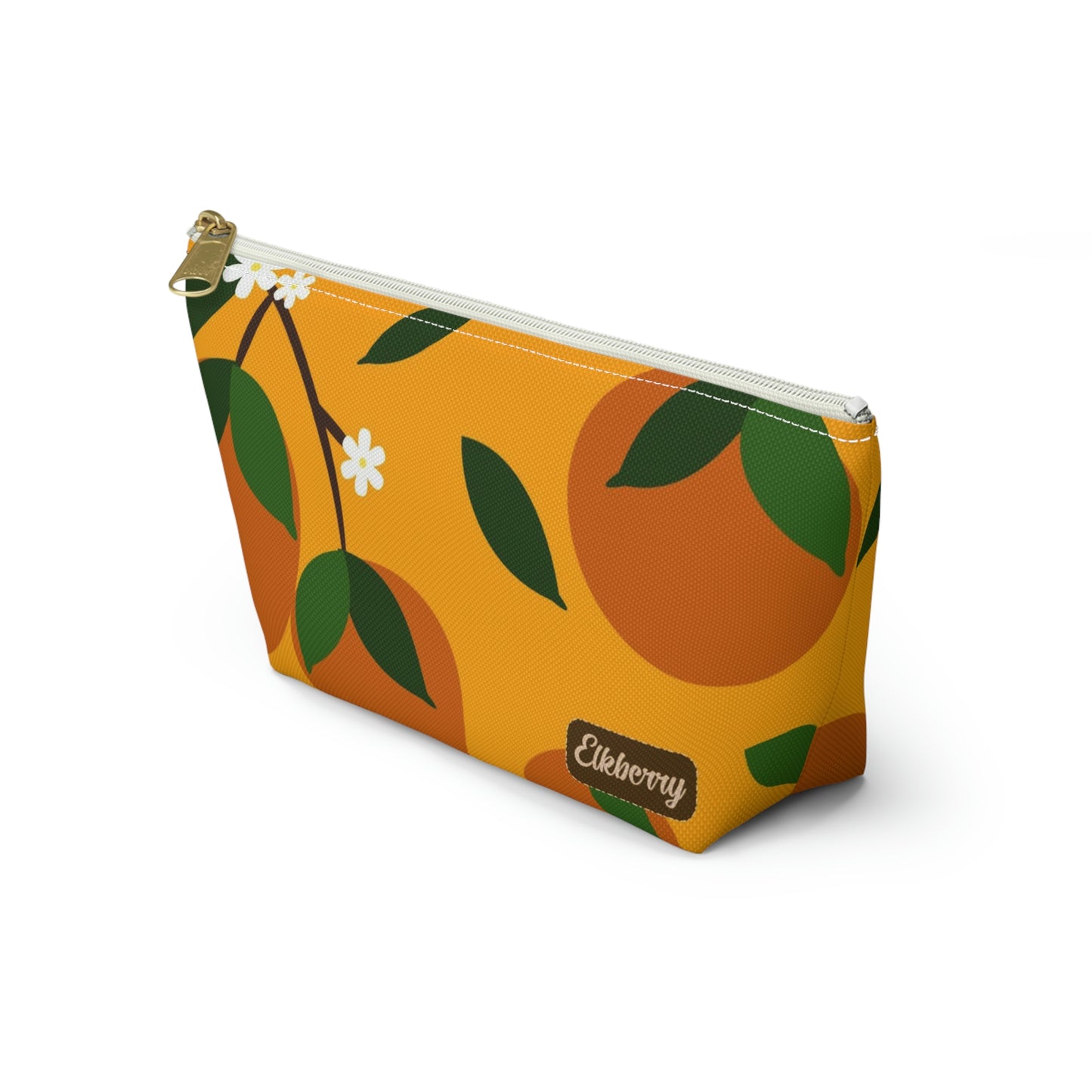 Big Bottom Zipper Pouch - Oranges