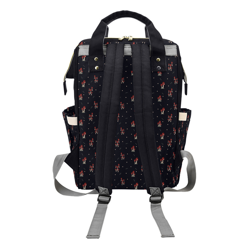 Mushroom Family - Navy Multi-Function Backpack