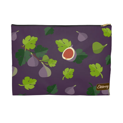 Flat Zipper Pouch - Figs