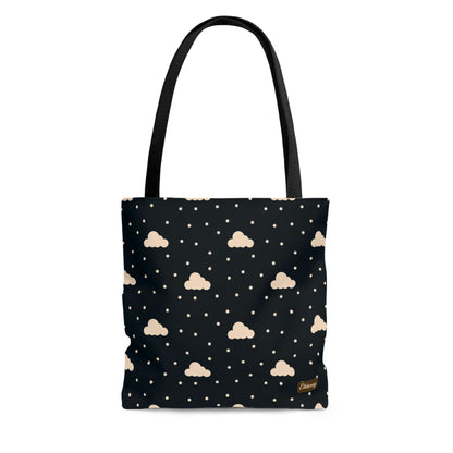 Lightweight Tote Bag - Clouds on Navy