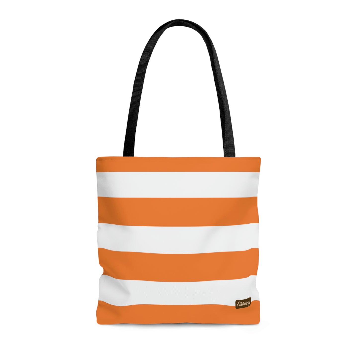 Lightweight Tote Bag - Orange/White Stripes