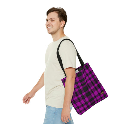 Lightweight Tote Bag - Pink Buffalo Check, Pink Plaid