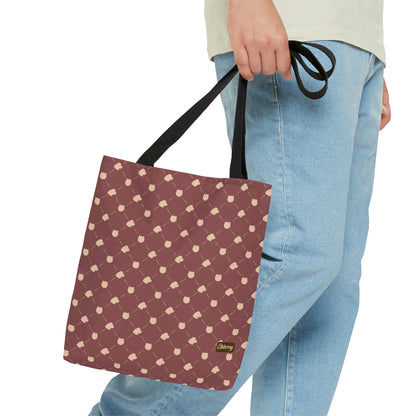 Lightweight Tote Bag - Cat & Dog in Dusty Rose