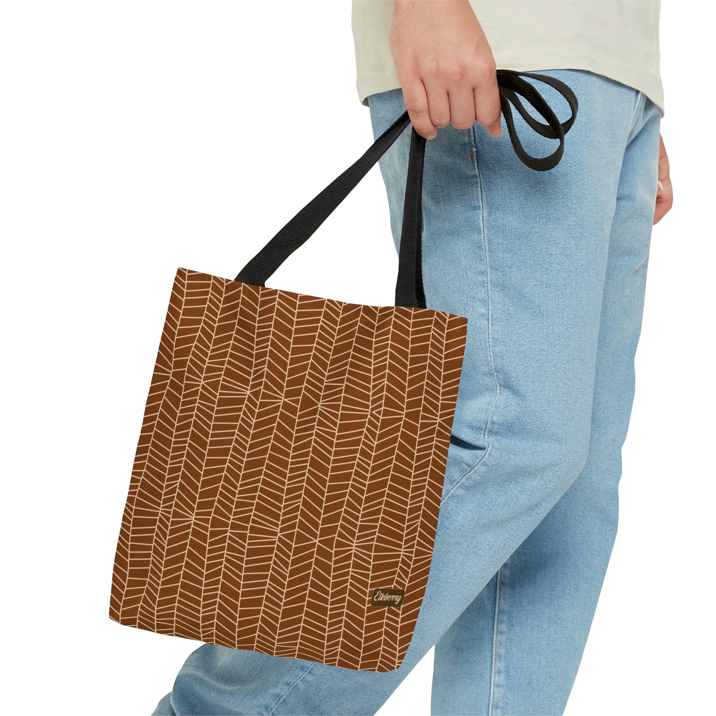 Lightweight Tote Bag - Herringbone in Pumpkin