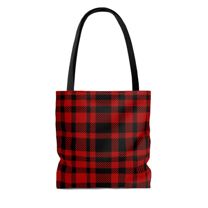 Lightweight Tote Bag - Red Buffalo Check, Red Plaid