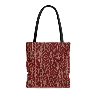 Lightweight Tote Bag - Herringbone in Berry