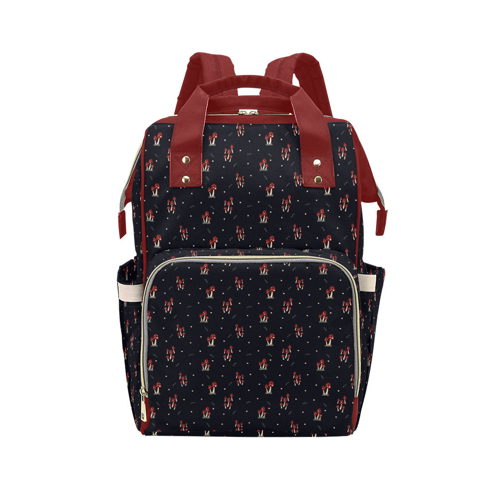 Mushroom Family - Wine Multi-Function Backpack