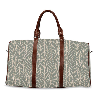 Herringbone - Sage Waterproof Travel Bag (Large)