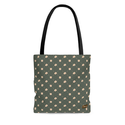 Lightweight Tote Bag - Cat & Dog in Sage