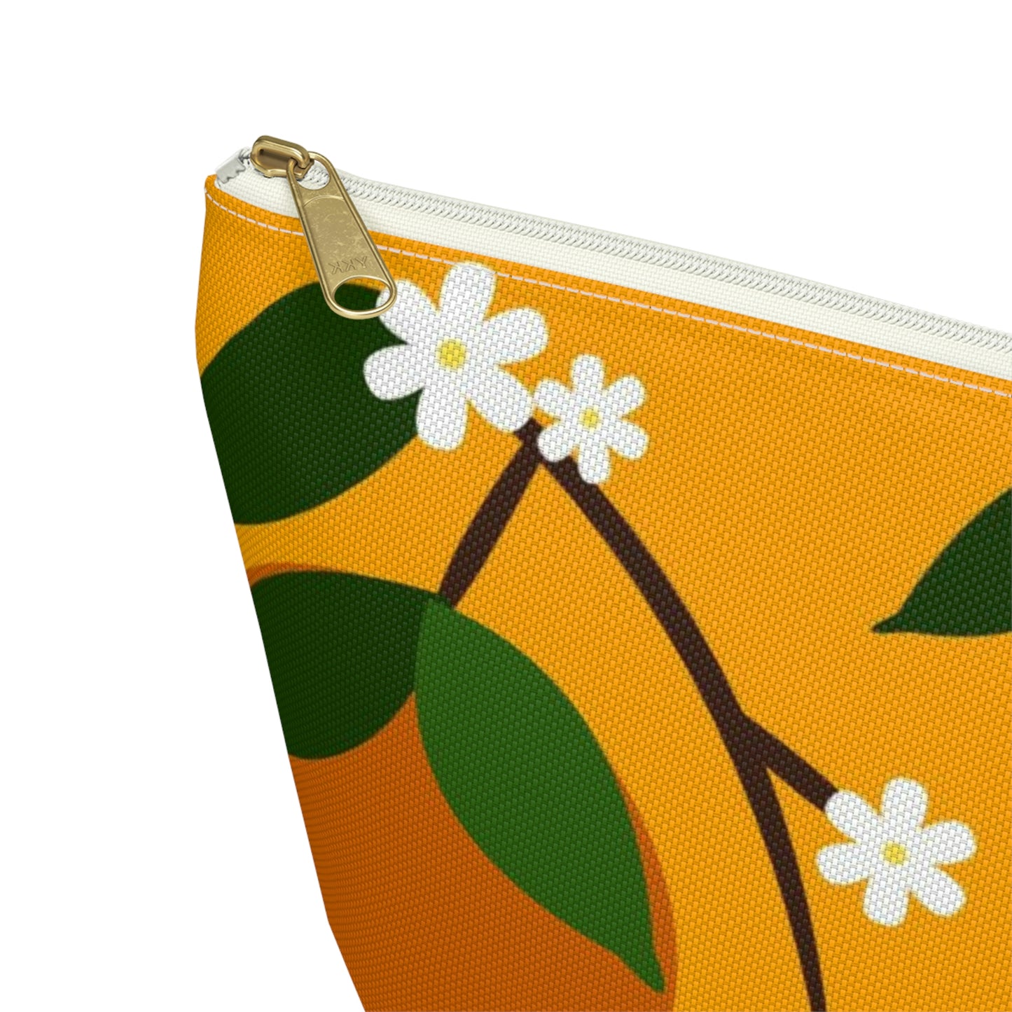 Big Bottom Zipper Pouch - Oranges