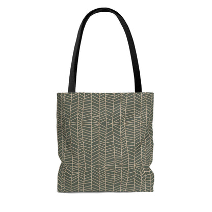 Lightweight Tote Bag - Herringbone in Sage