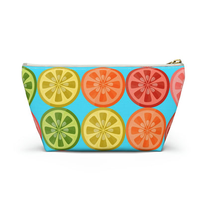 Big Bottom Zipper Pouch - Citrus Slices