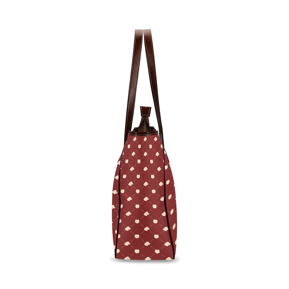 Cat & Dog - Berry Classic Tote Handbag