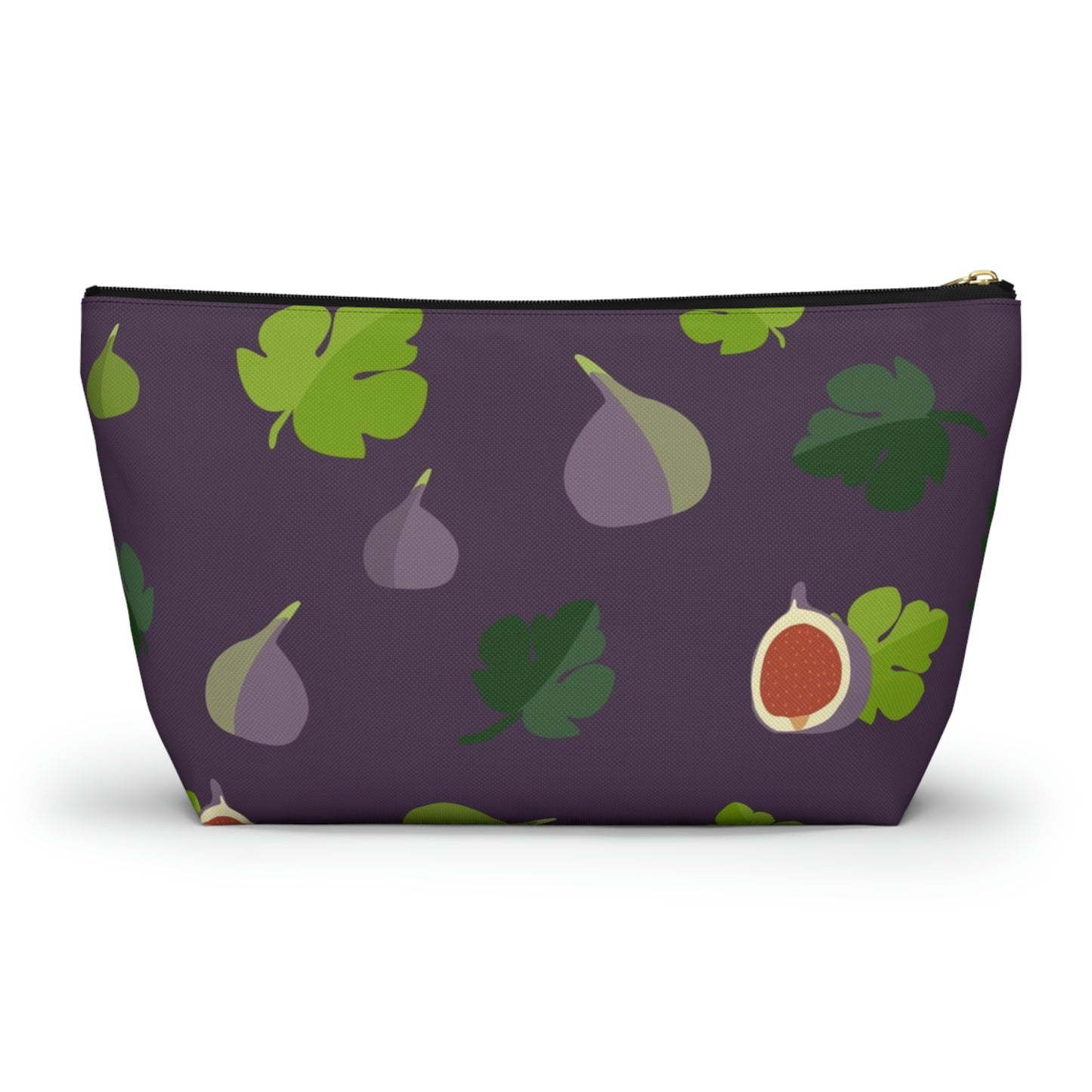 Big Bottom Zipper Pouch - Figs