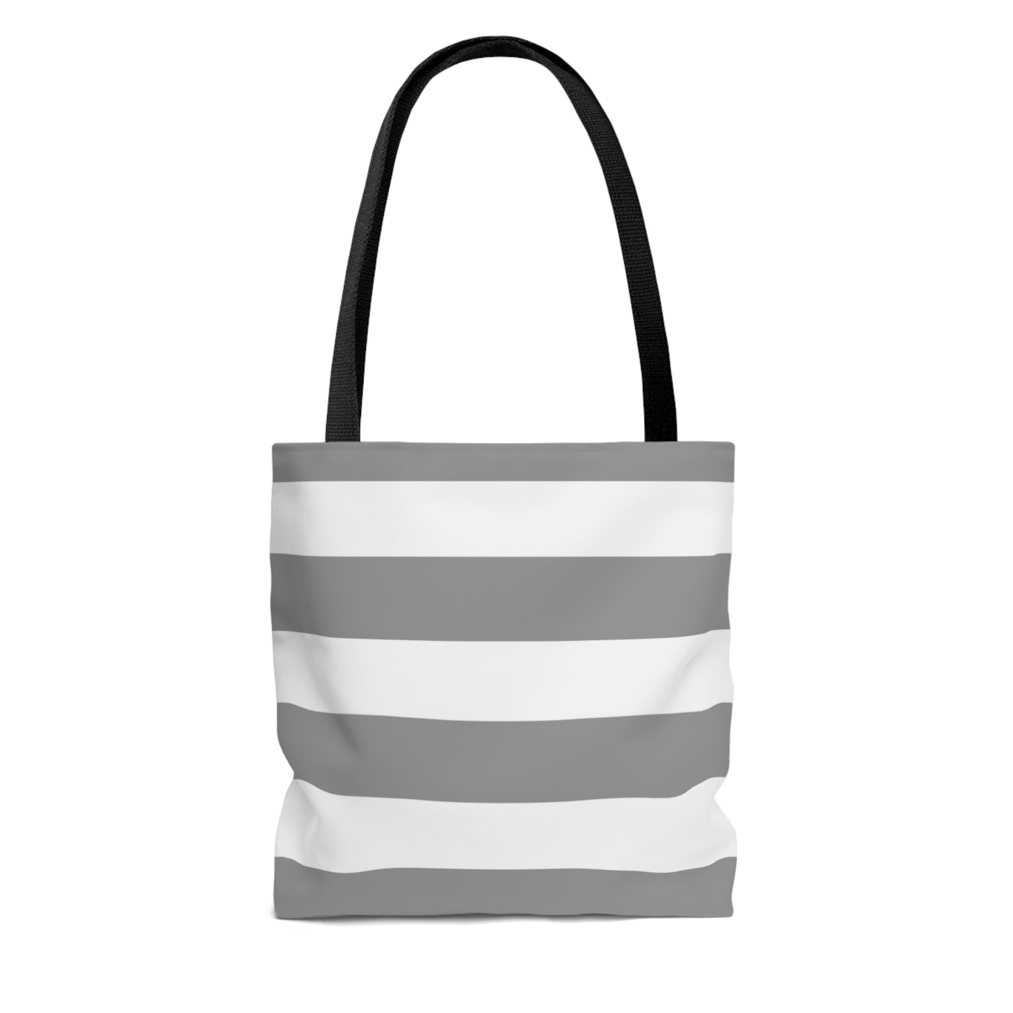 Lightweight Tote Bag - Ash Gray/White Stripes