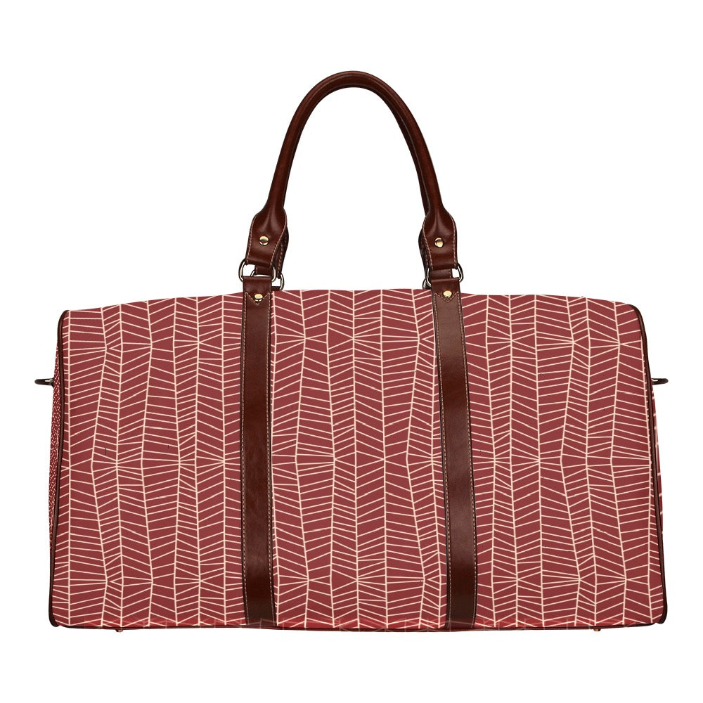 Herringbone - Berry Waterproof Travel Bag (Small)