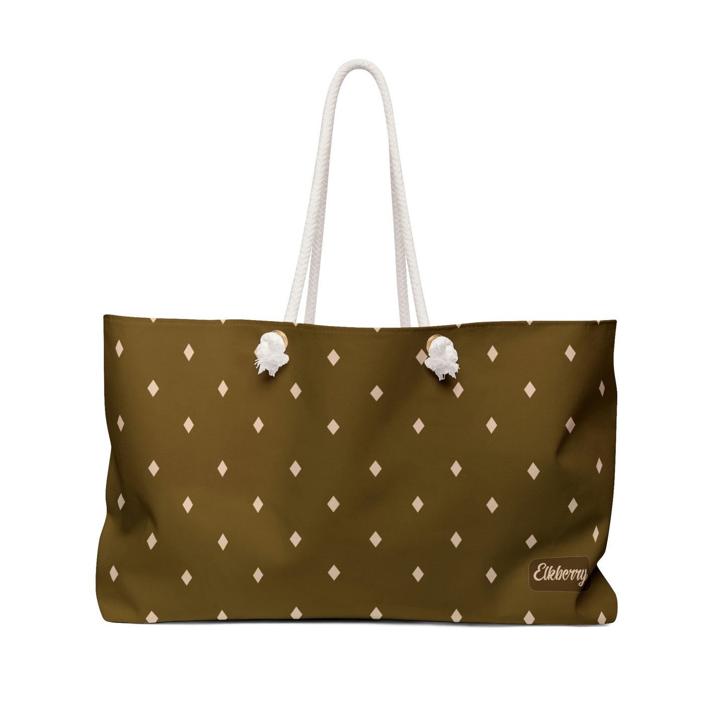 Weekender Tote Bag - Diamonds on Mustard