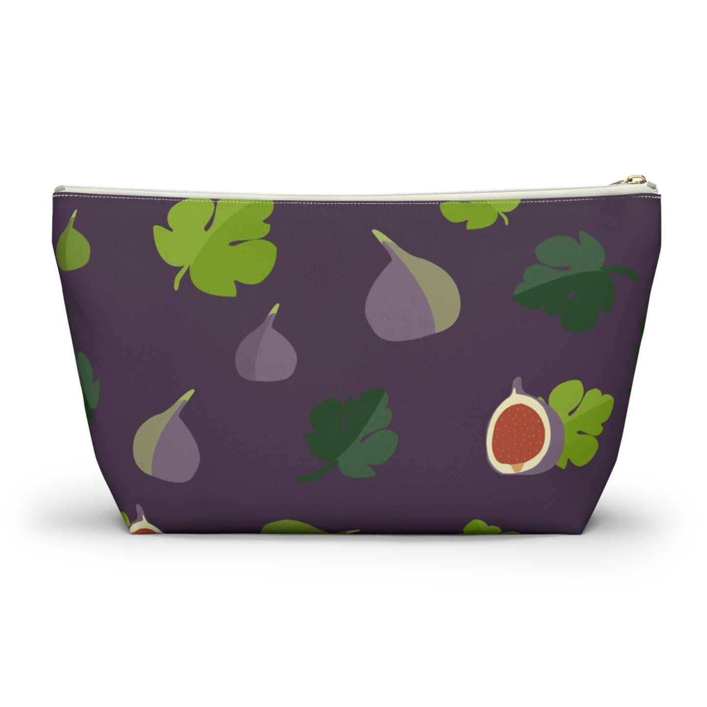 Big Bottom Zipper Pouch - Figs