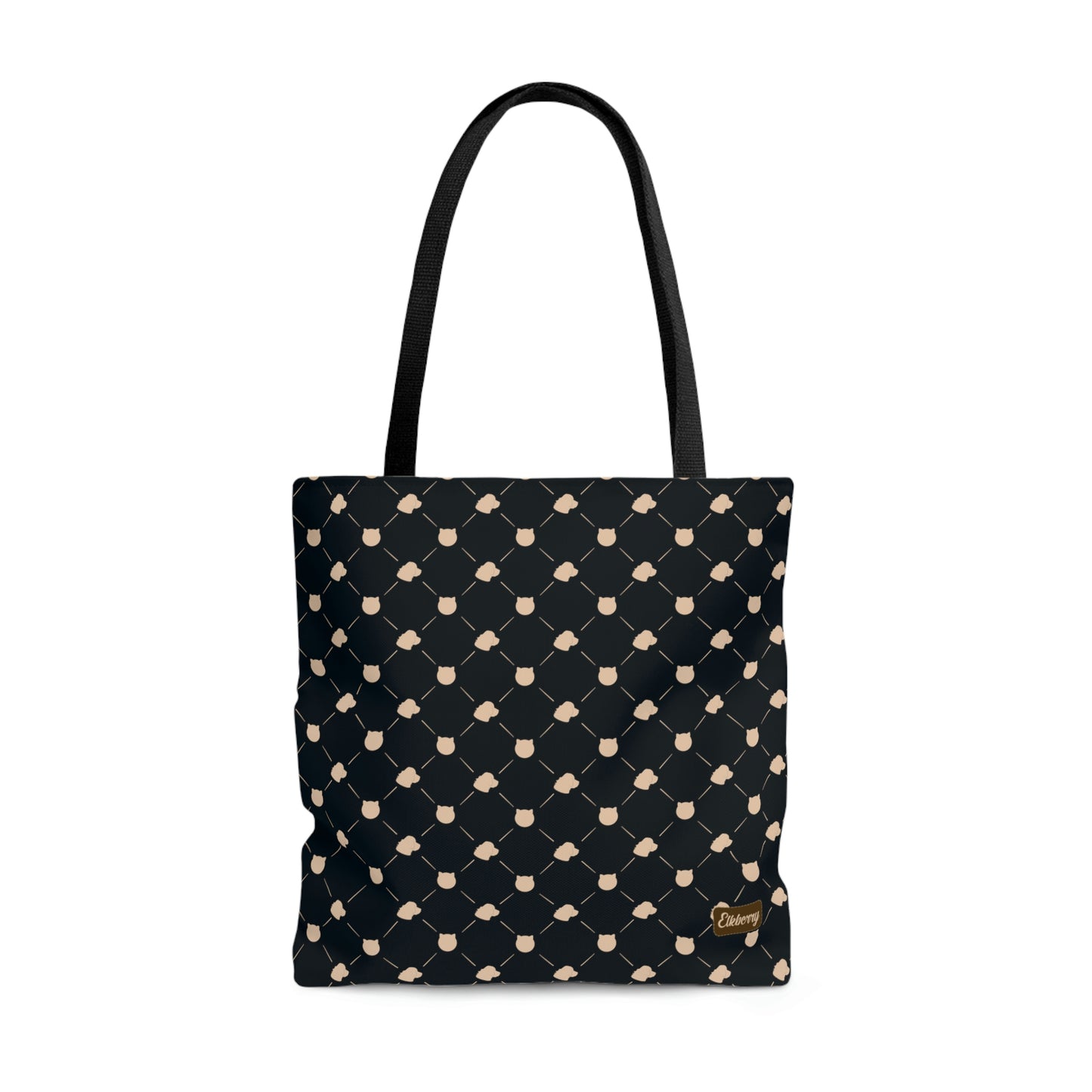 Lightweight Tote Bag - Cat & Dog in Navy