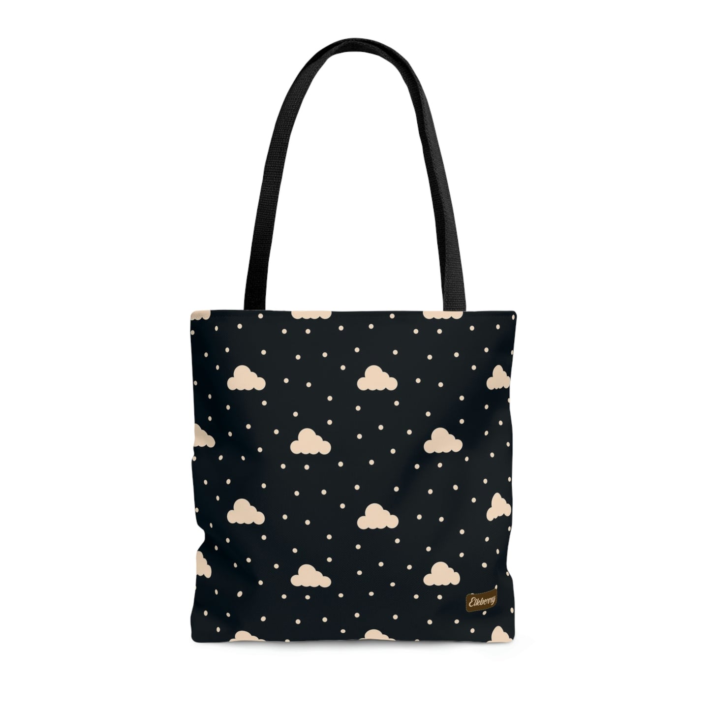 Lightweight Tote Bag - Clouds on Navy