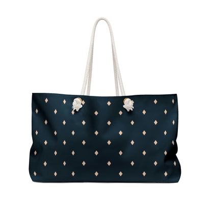 Weekender Tote Bag - Diamonds on Navy