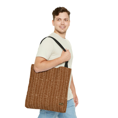 Lightweight Tote Bag - Herringbone in Pumpkin