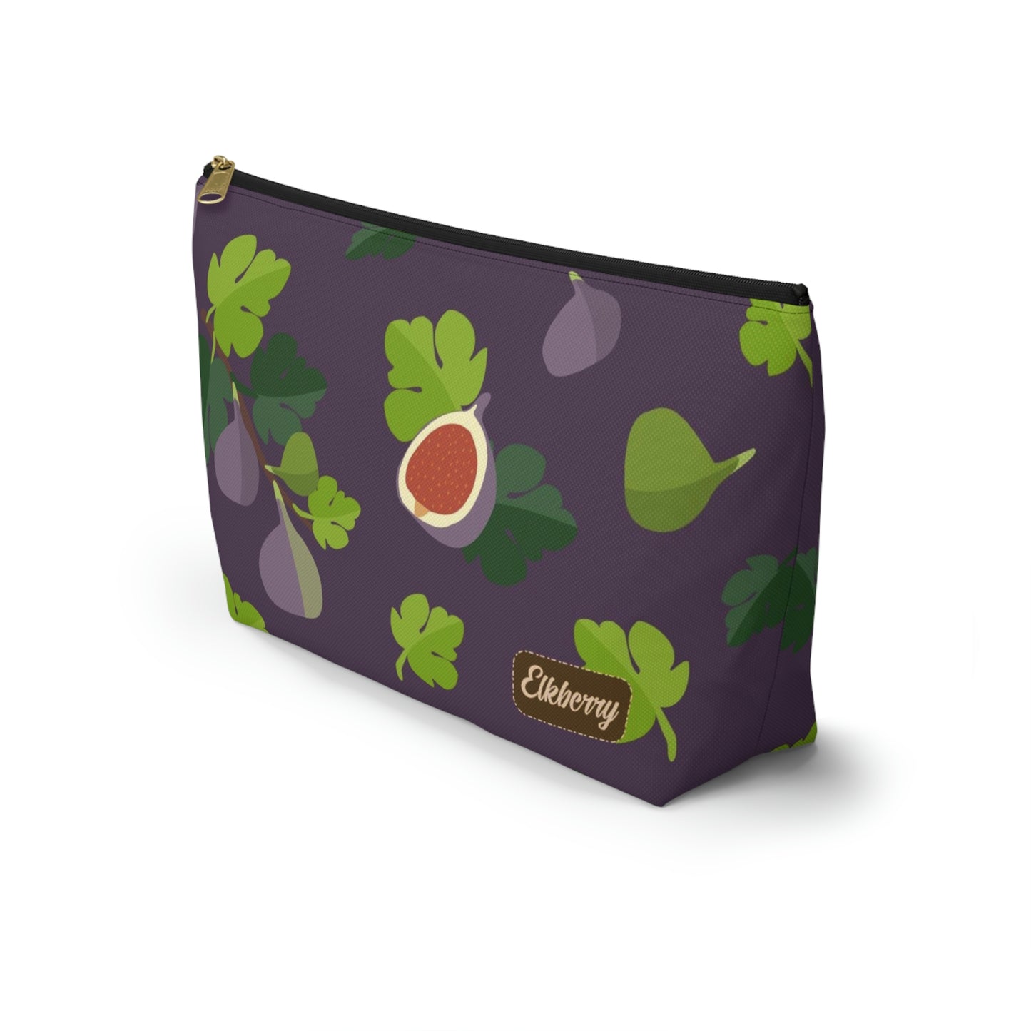 Big Bottom Zipper Pouch - Figs