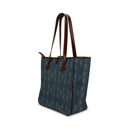 Stick Trees - Navy Classic Tote Handbag