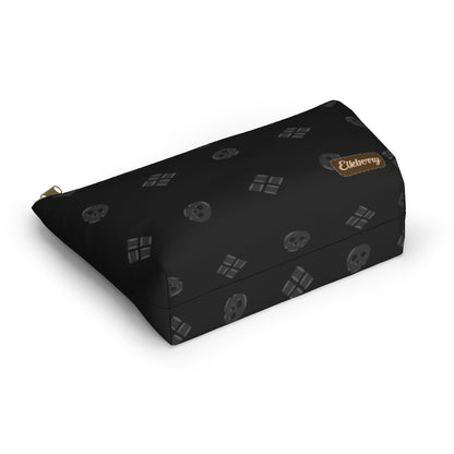 Big Bottom Zipper Pouch - Skulls & Diamonds