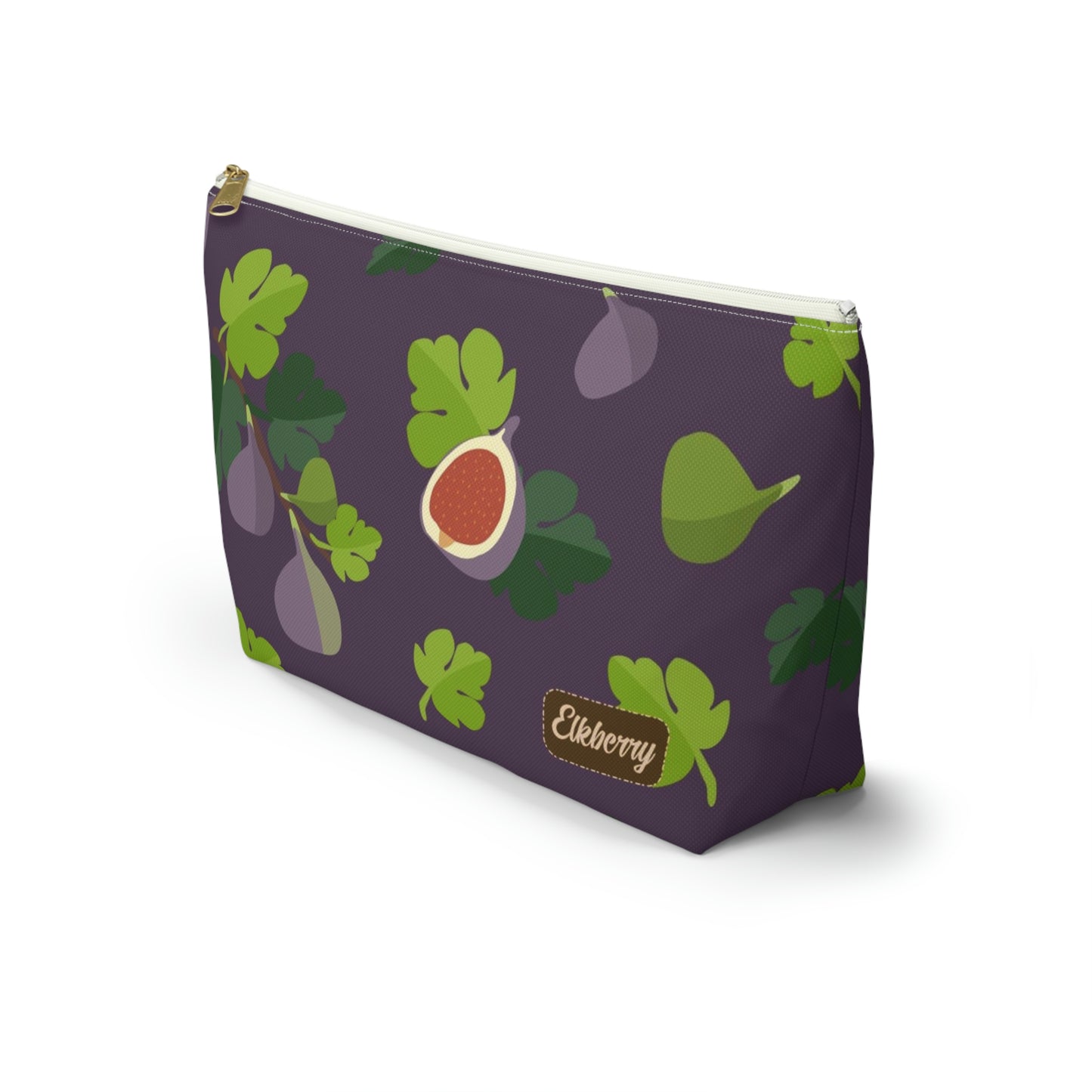 Big Bottom Zipper Pouch - Figs