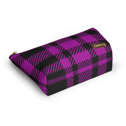 Big Bottom Zipper Pouch - Pink Buffalo Check, Pink Plaid