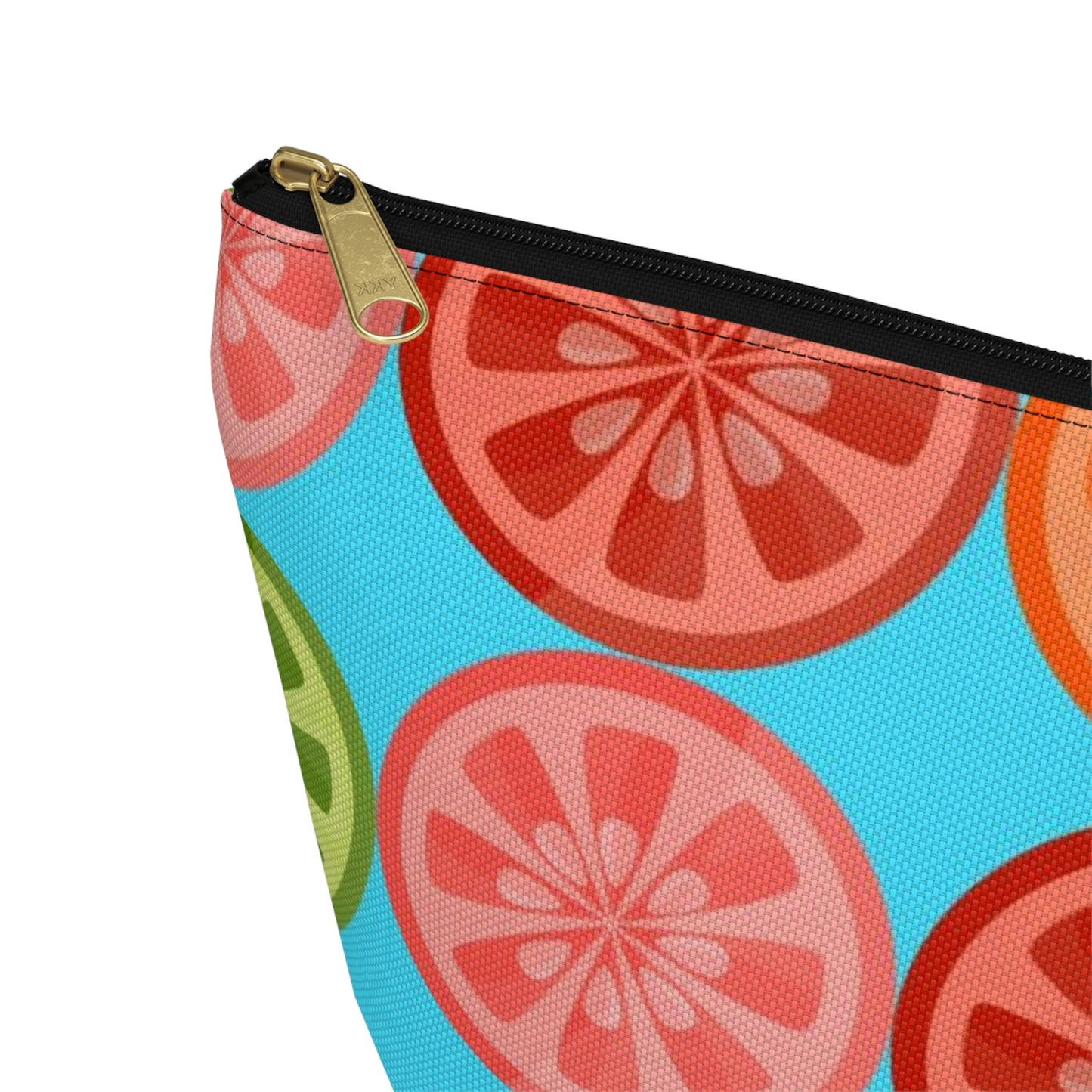 Big Bottom Zipper Pouch - Citrus Slices